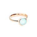 Tamara Comolli BOUTON Ring Small mit Chalcedon (R-BOU-s-ChAq-rg) aus Roségold mit Chalcedon