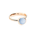 Tamara Comolli BOUTON Ring Small mit Chalcedon (R-BOU-s-ChBl-rg) aus Roségold mit Chalcedon