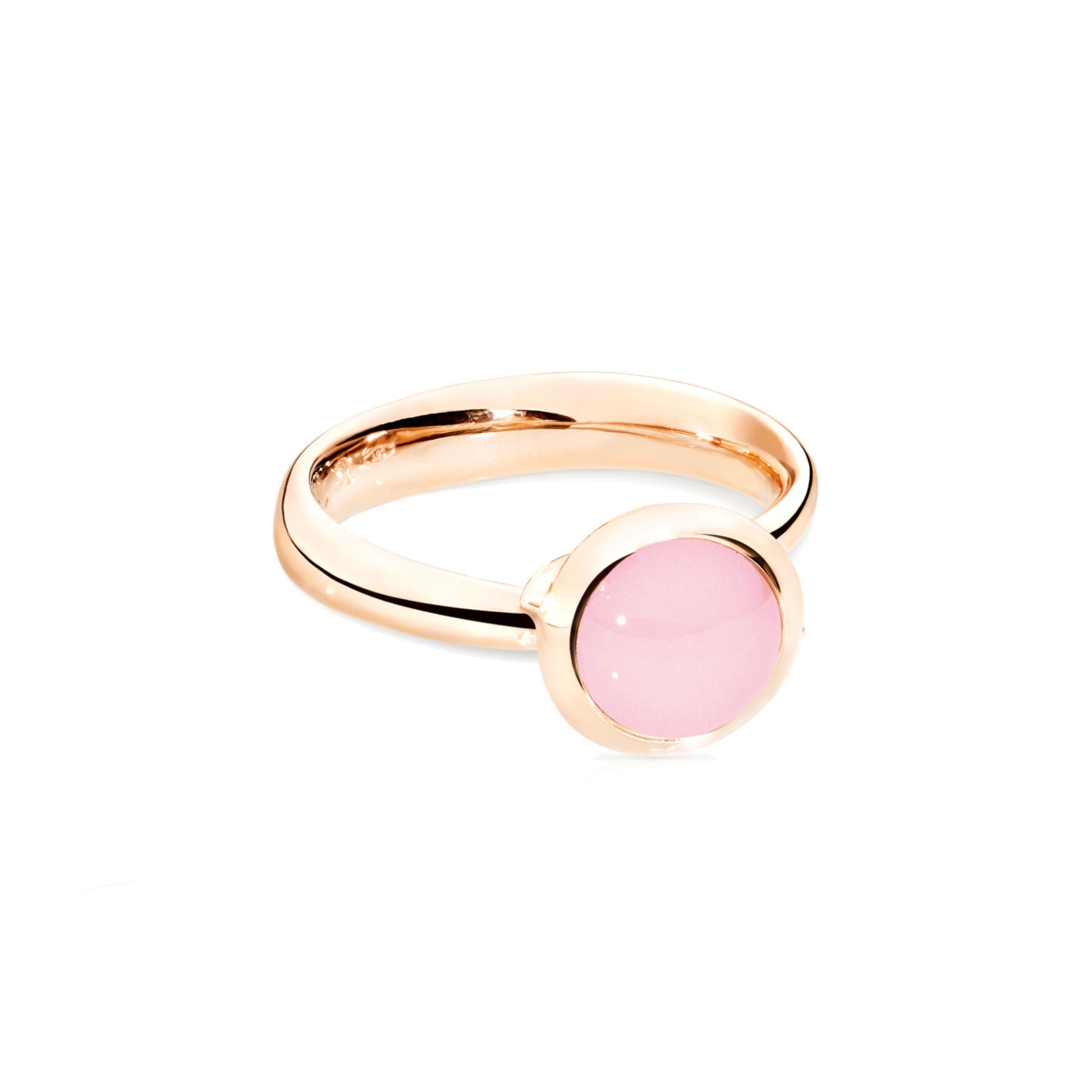 Tamara Comolli BOUTON Ring Small mit Chalcedon (R-BOU-s-ChPi-rg) aus Roségold mit Chalcedon