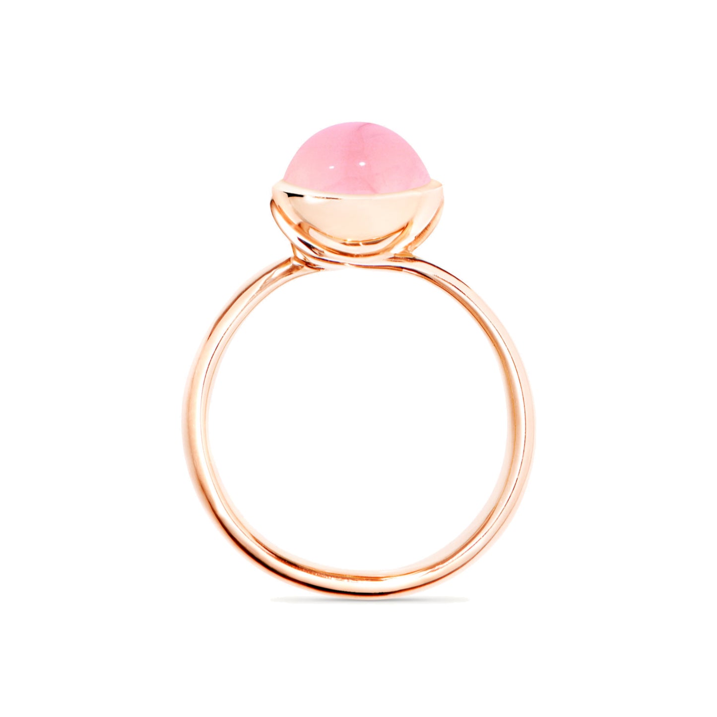 Tamara Comolli BOUTON Ring Small mit Chalcedon (R-BOU-s-ChPi-rg) aus Roségold mit Chalcedon