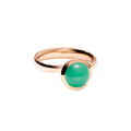 Tamara Comolli BOUTON Ring Small mit Chrysopras (R-BOU-s-Chry-rg) aus Roségold mit Chrysopras