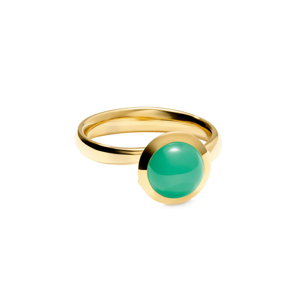 Tamara Comolli BOUTON Ring Small mit Chrysopras (R-BOU-s-Chry-yg) aus Gelbgold mit Chrysopras