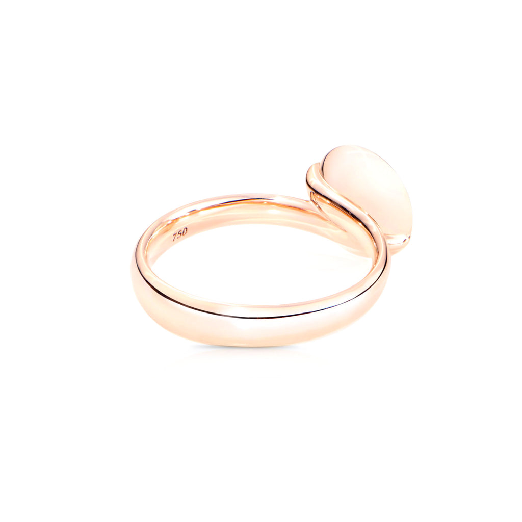 Tamara Comolli BOUTON Ring Small mit Diamant-Pavé (R-BOU-s-p-rg) aus Roségold mit Diamant