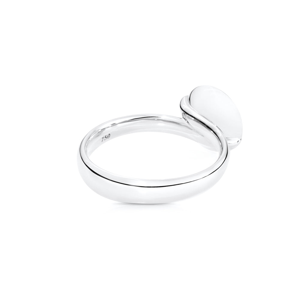 Tamara Comolli BOUTON Ring Small mit Diamant-Pavé (R-BOU-s-p-wg) aus Weißgold mit Diamant