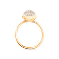 Tamara Comolli BOUTON Ring Small mit Diamant-Pavé (R-BOU-s-p-yg) aus Gelbgold mit Diamant