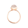 Tamara Comolli BOUTON Ring Small mit Diamant-Pavé (R-BOU-s-pD-rg) aus Roségold mit Diamant