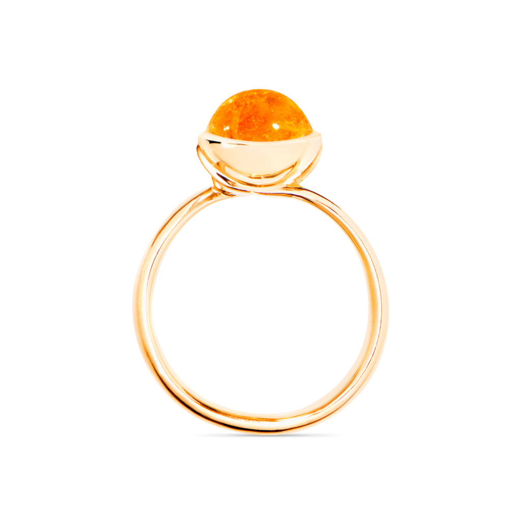 Tamara Comolli BOUTON Ring Small mit Granat (R-BOU-s-Man-yg) aus Gelbgold mit Granat