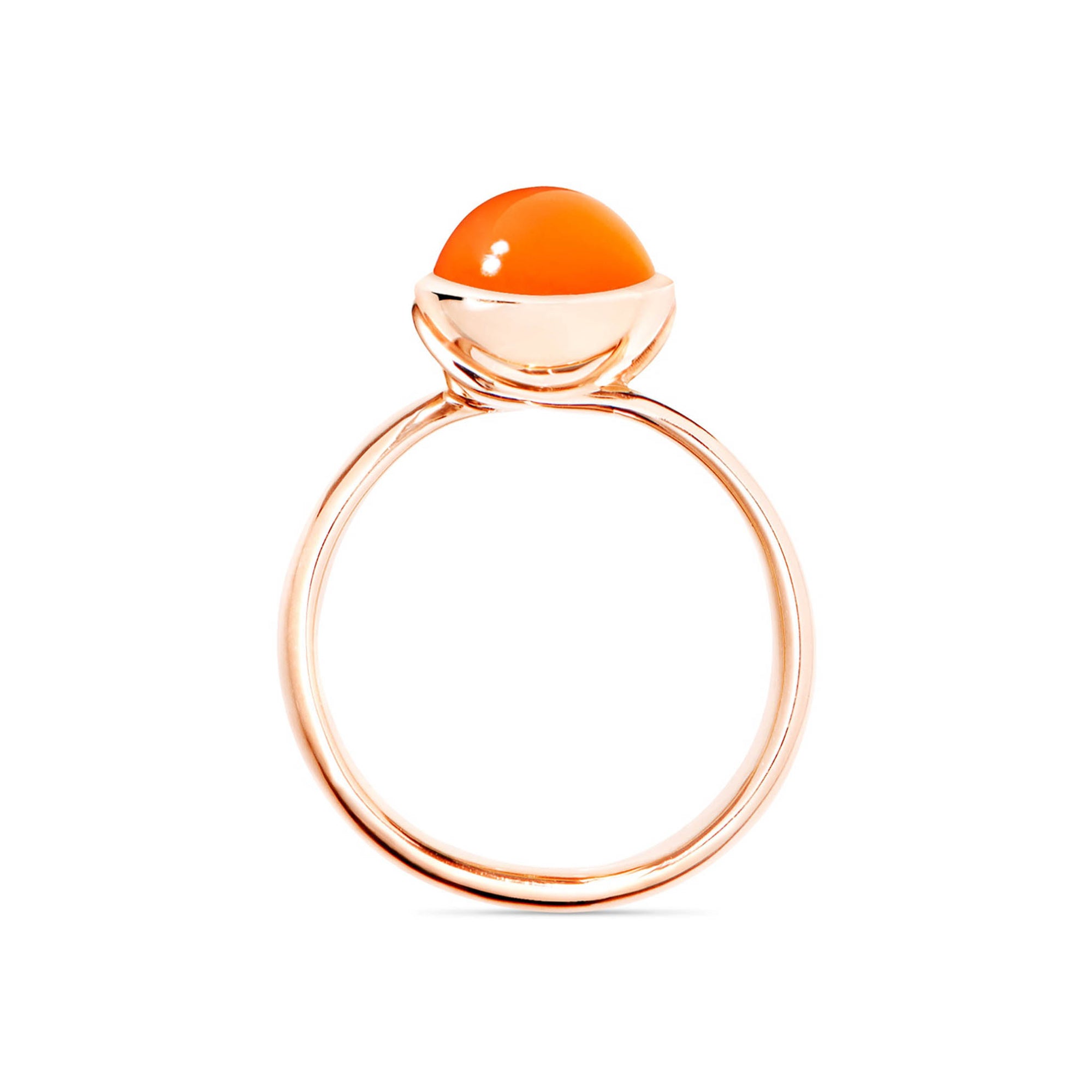 Tamara Comolli BOUTON Ring Small mit Karneol (R-BOU-s-Carn-rg) aus Roségold mit Karneol