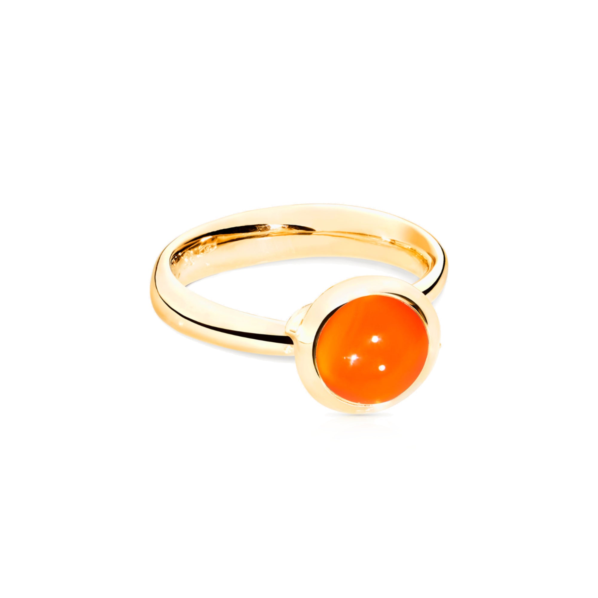 Tamara Comolli BOUTON Ring Small mit Karneol (R-BOU-s-Carn-yg) aus Gelbgold mit Karneol