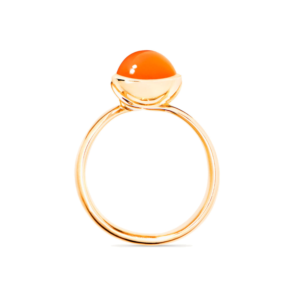 Tamara Comolli BOUTON Ring Small mit Karneol (R-BOU-s-Carn-yg) aus Gelbgold mit Karneol