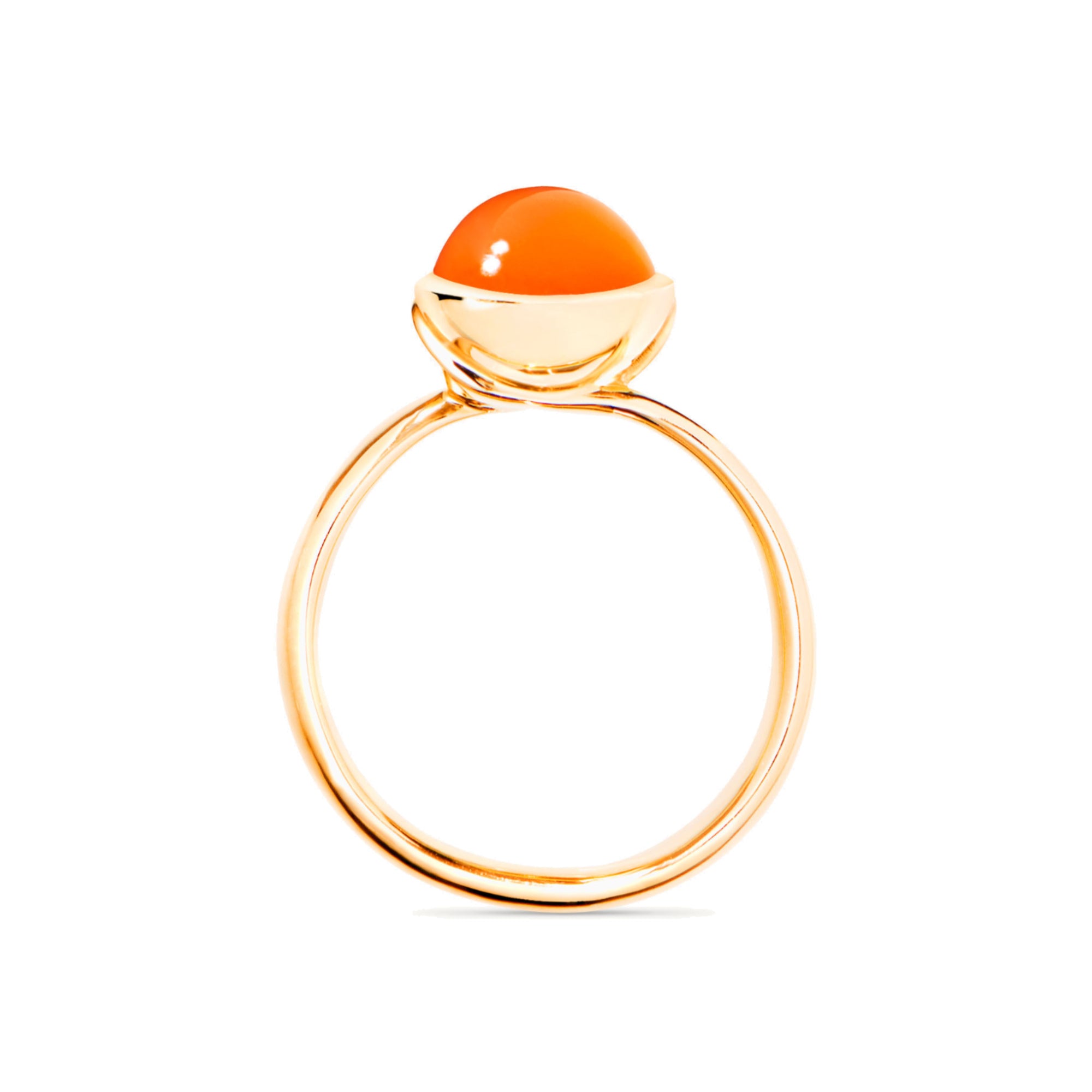 Tamara Comolli BOUTON Ring Small mit Karneol (R-BOU-s-Carn-yg) aus Gelbgold mit Karneol