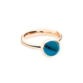 Tamara Comolli BOUTON Ring Small mit London Topas (R-BOU-s-ToLo-rg) aus Roségold mit London Topas und Topas