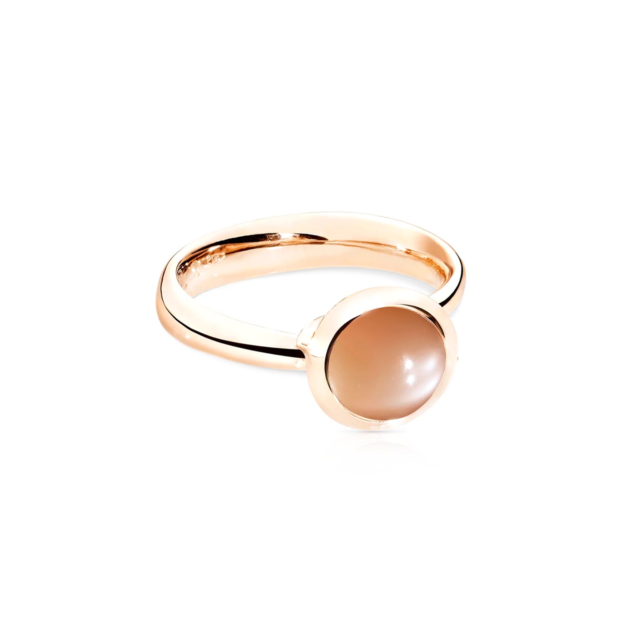 Tamara Comolli BOUTON Ring Small mit Mondstein (R-BOU-s-MoBr-rg) aus Roségold mit Mondstein