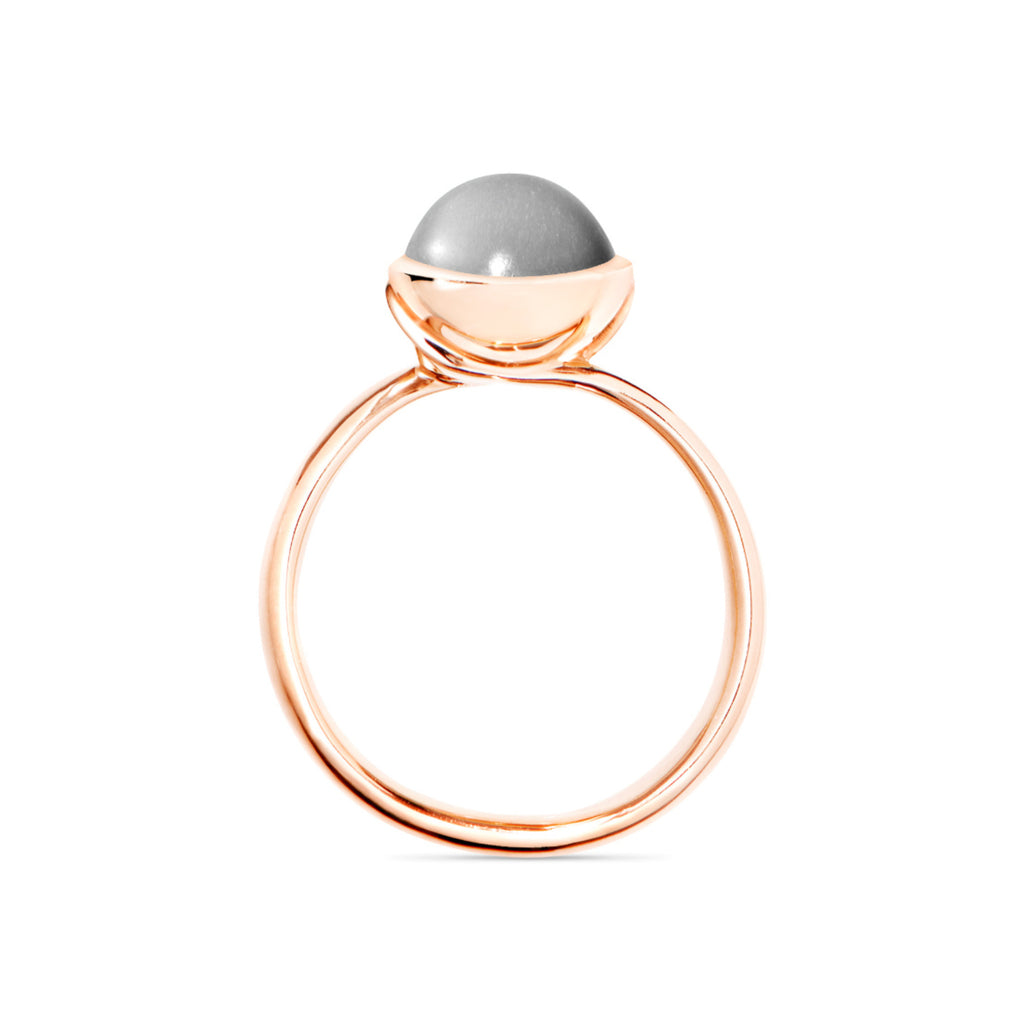 Tamara Comolli BOUTON Ring Small mit Mondstein (R-BOU-s-MoGr-rg) aus Roségold mit Mondstein