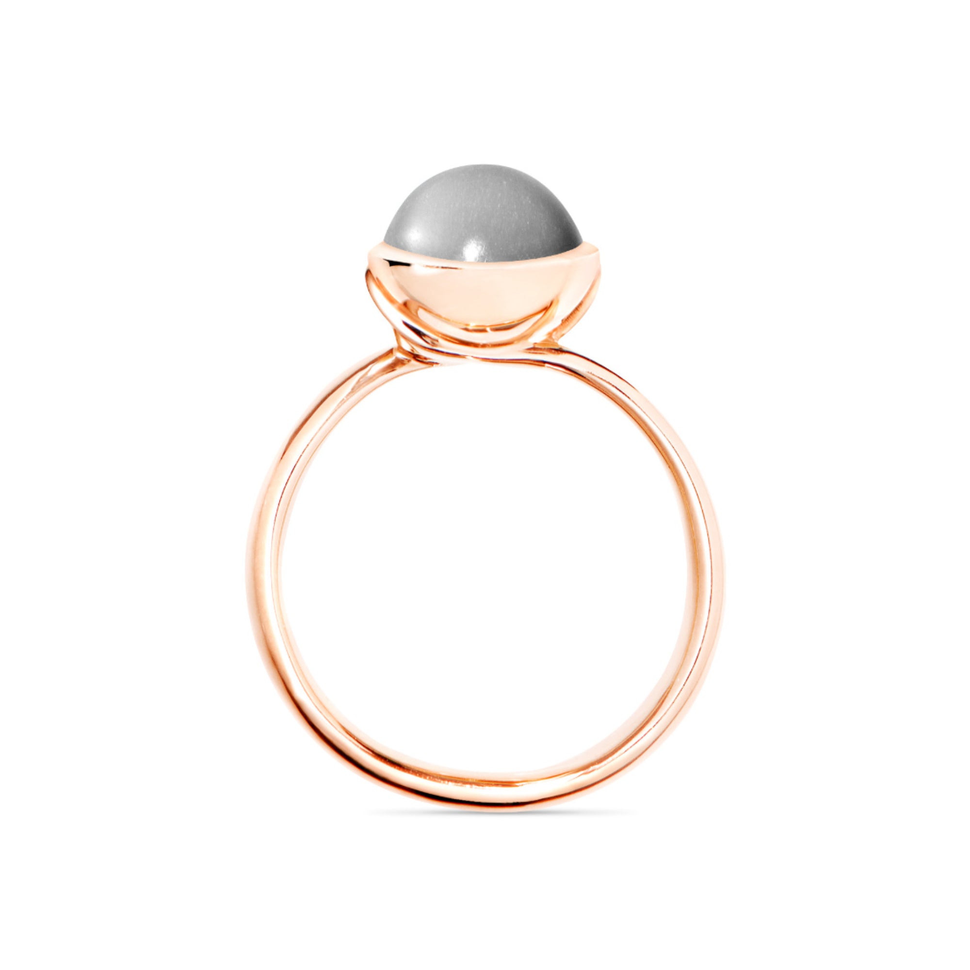 Tamara Comolli BOUTON Ring Small mit Mondstein (R-BOU-s-MoGr-rg) aus Roségold mit Mondstein