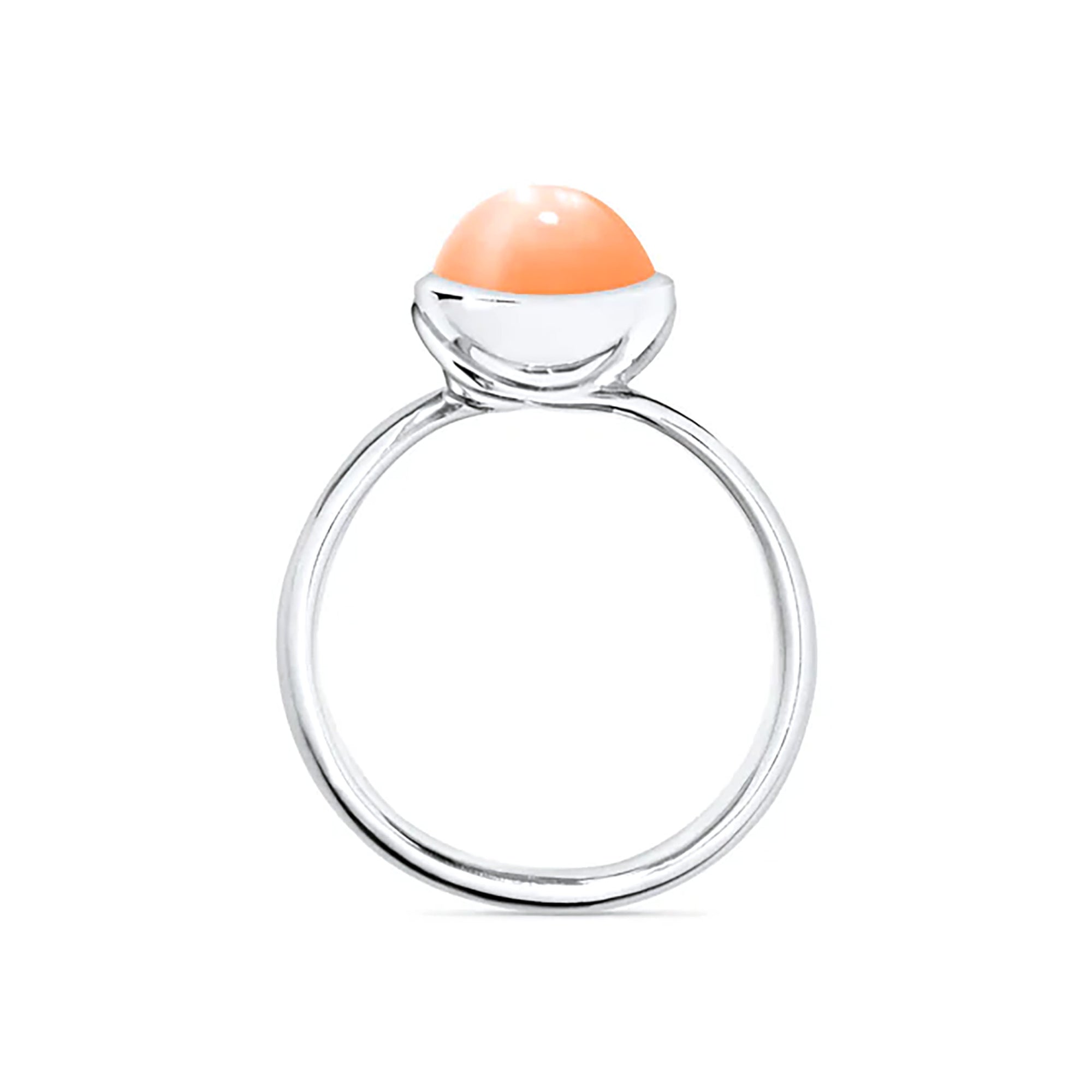 Tamara Comolli BOUTON Ring Small mit Mondstein (R-BOU-s-MoOr-wg) aus Weißgold mit Mondstein