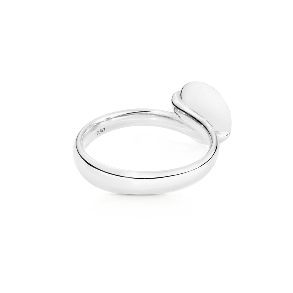 Tamara Comolli BOUTON Ring Small mit Mondstein (R-BOU-s-MoSa-wg) aus Weißgold mit Mondstein