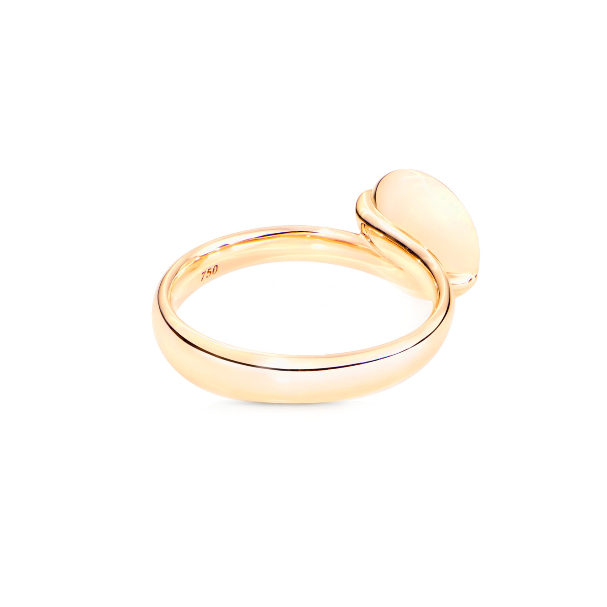 Tamara Comolli BOUTON Ring Small mit Mondstein (R-BOU-s-MoSa-yg) aus Gelbgold mit Mondstein