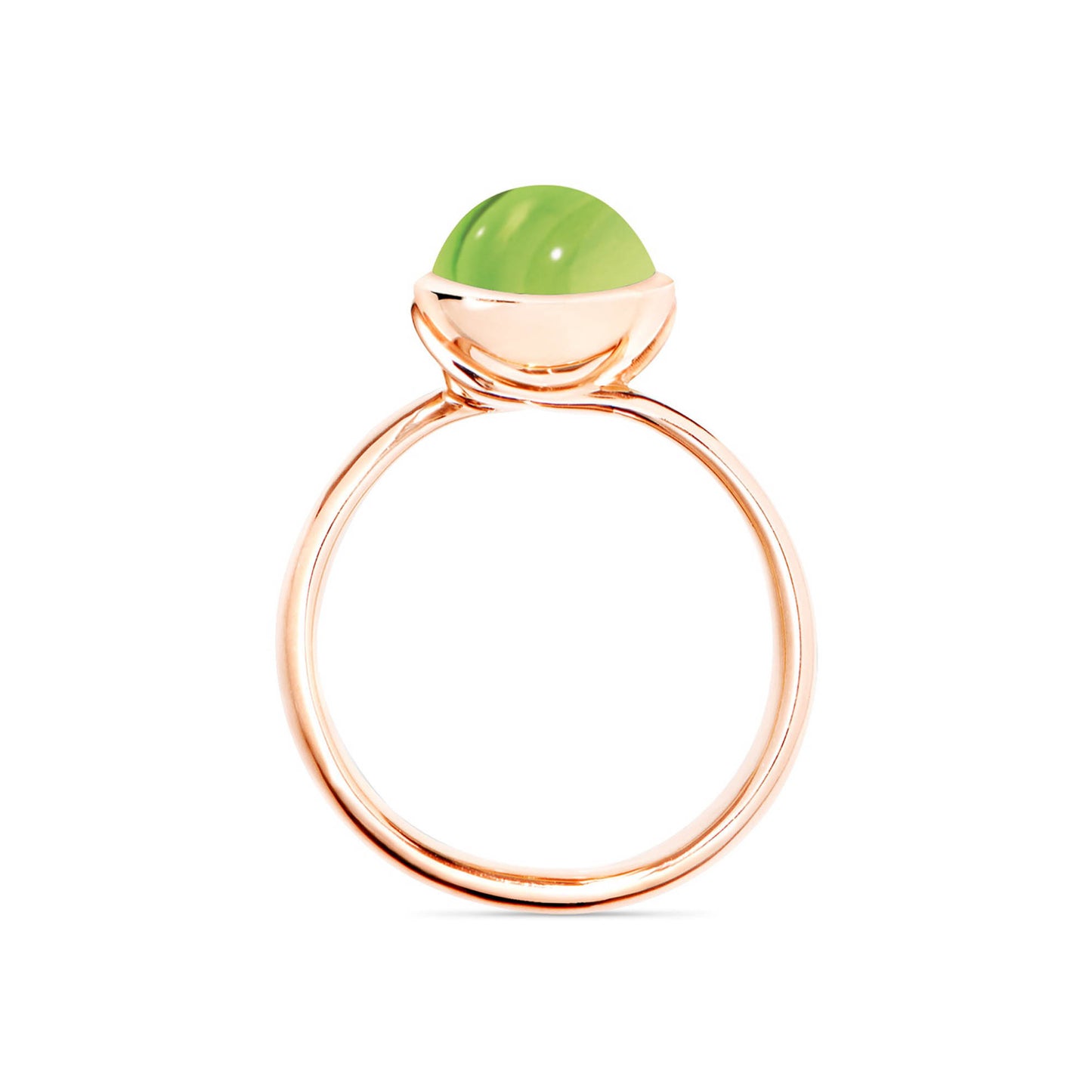 Tamara Comolli BOUTON Ring Small mit Peridot (R-BOU-s-Per-rg) aus Roségold mit Peridot