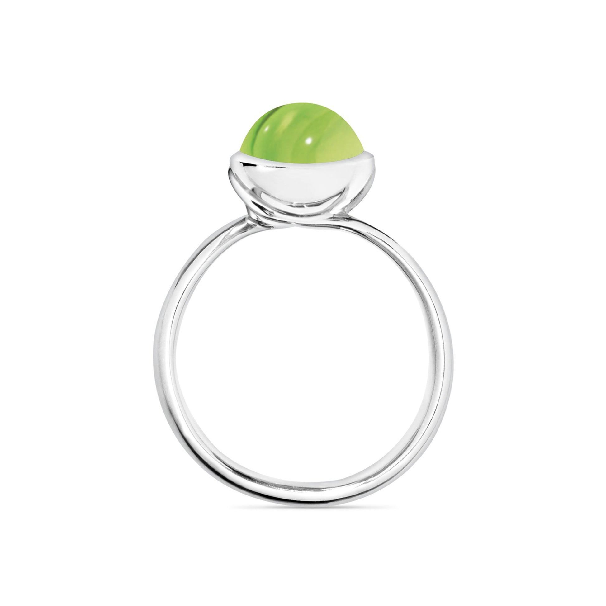 Tamara Comolli BOUTON Ring Small mit Peridot (R-BOU-s-Per-wg) aus Weißgold mit Peridot