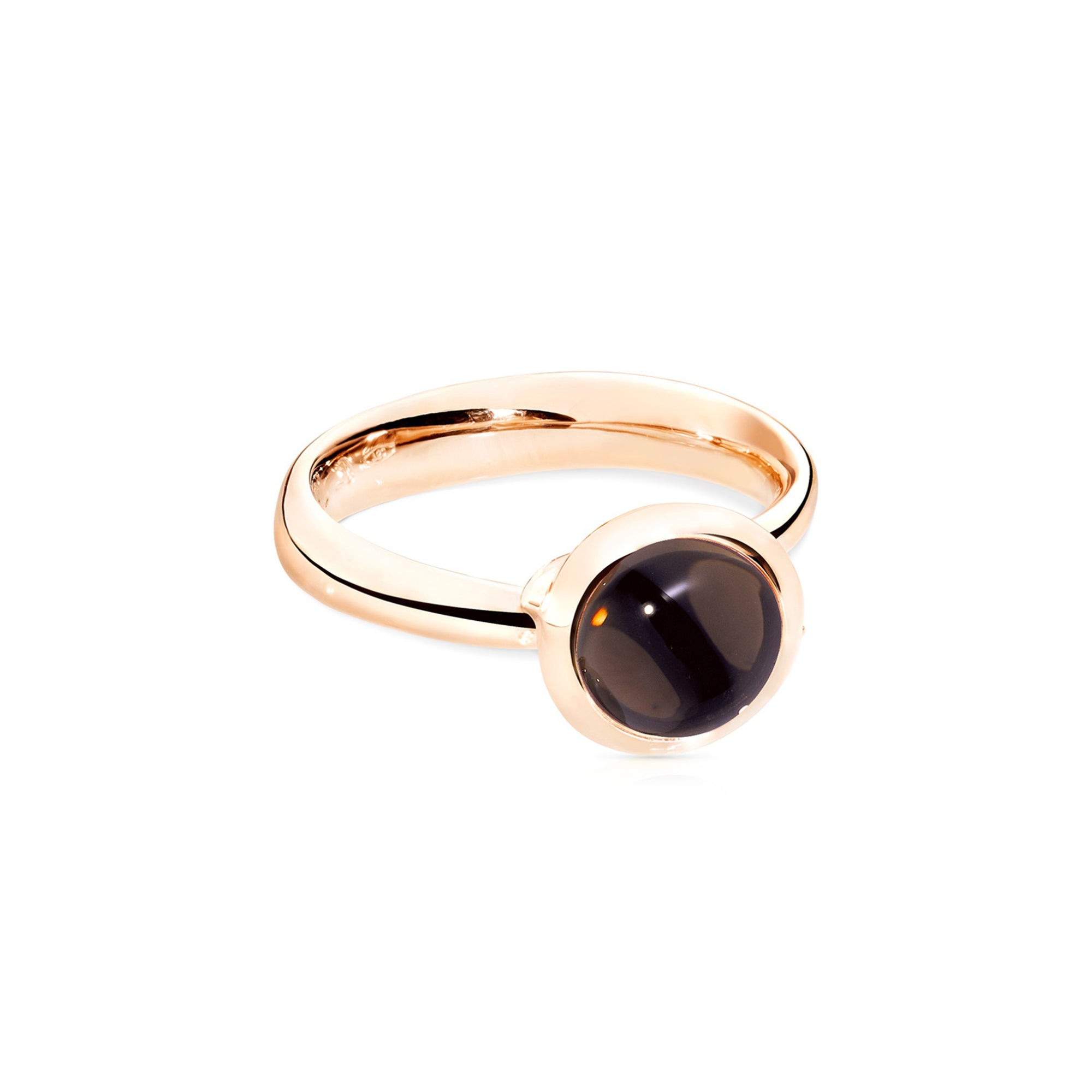 Tamara Comolli BOUTON Ring Small mit Rauchquarz (R-BOU-s-SmQu-rg) aus Roségold mit Rauchquarz