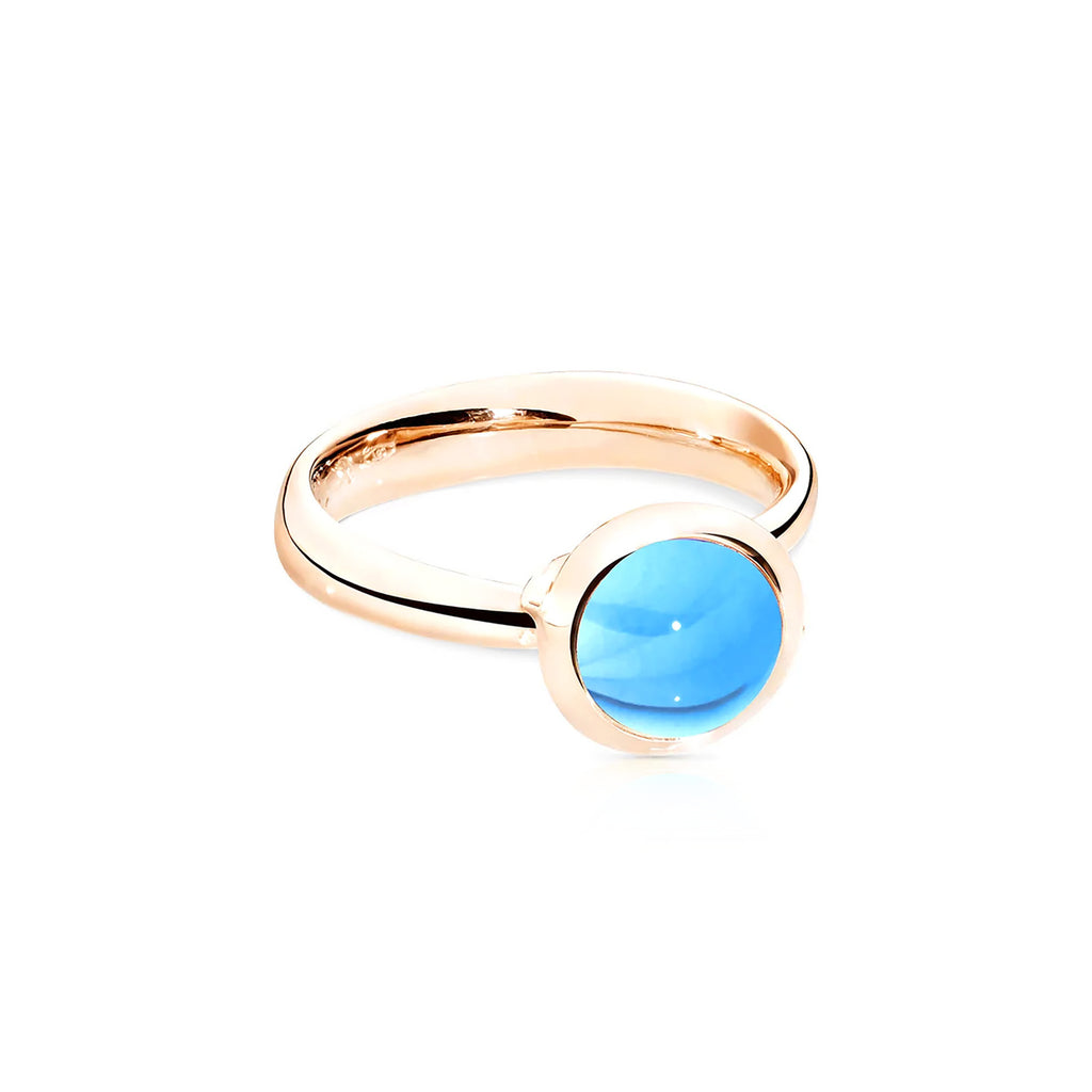 Tamara Comolli BOUTON Ring Small mit Swiss Topas (R-BOU-s-ToSw-rg) aus Roségold mit Topas