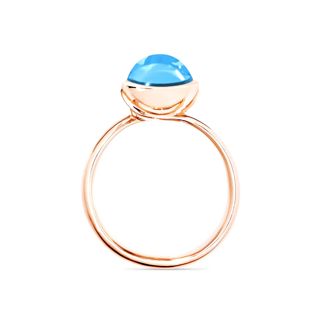 Tamara Comolli BOUTON Ring Small mit Swiss Topas (R-BOU-s-ToSw-rg) aus Roségold mit Topas