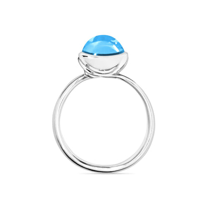 Tamara Comolli BOUTON Ring Small mit Swiss Topas (R-BOU-s-ToSw-wg) aus Weißgold mit Topas