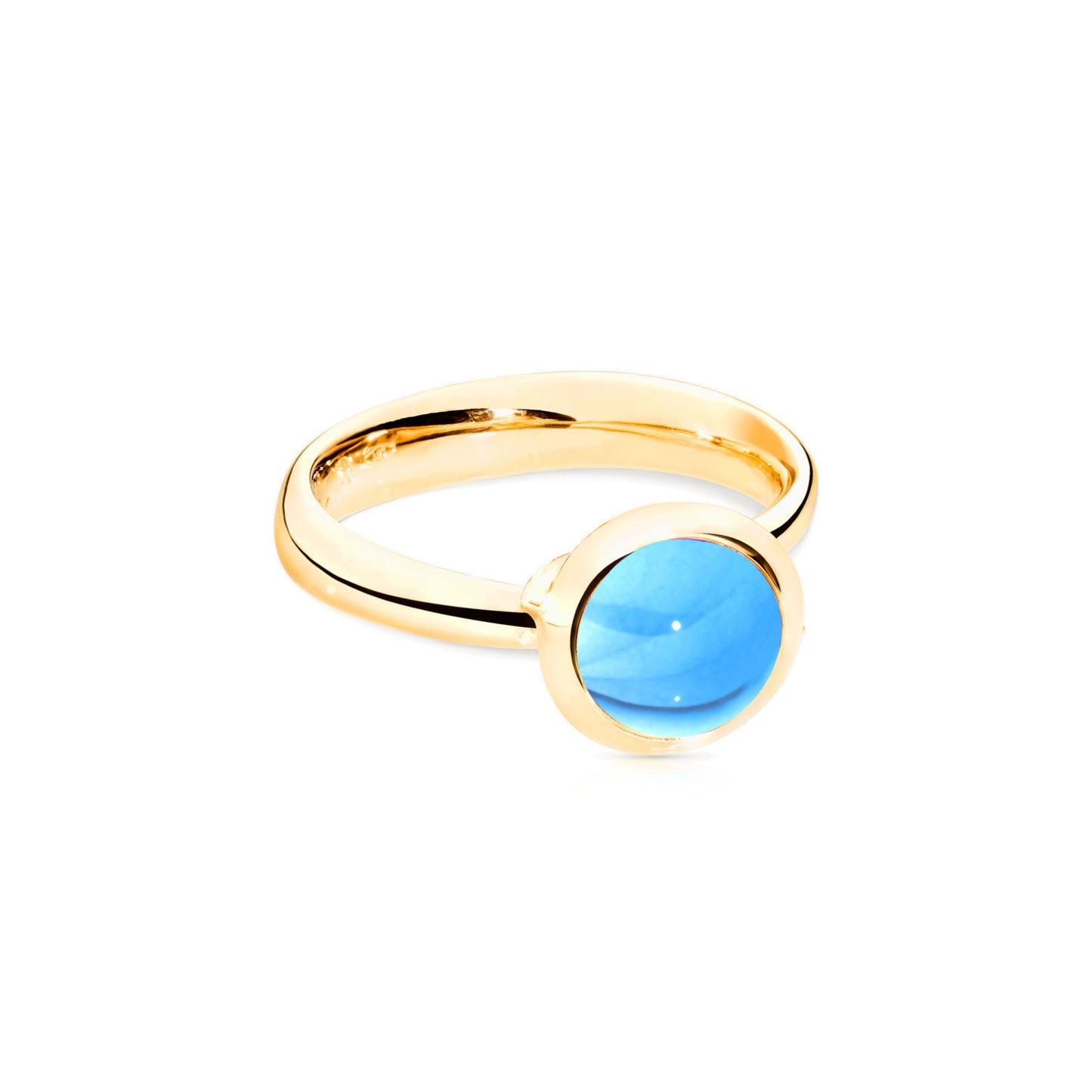 Tamara Comolli BOUTON Ring Small mit Swiss Topas (R-BOU-s-ToSw-yg) aus Gelbgold mit Topas