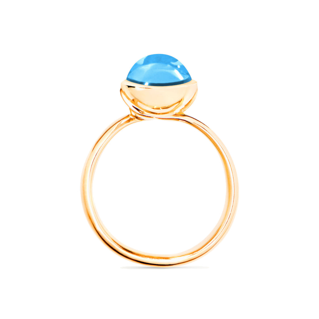 Tamara Comolli BOUTON Ring Small mit Swiss Topas (R-BOU-s-ToSw-yg) aus Gelbgold mit Topas