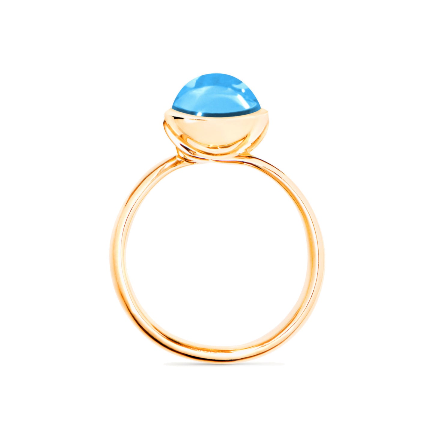 Tamara Comolli BOUTON Ring Small mit Swiss Topas (R-BOU-s-ToSw-yg) aus Gelbgold mit Topas