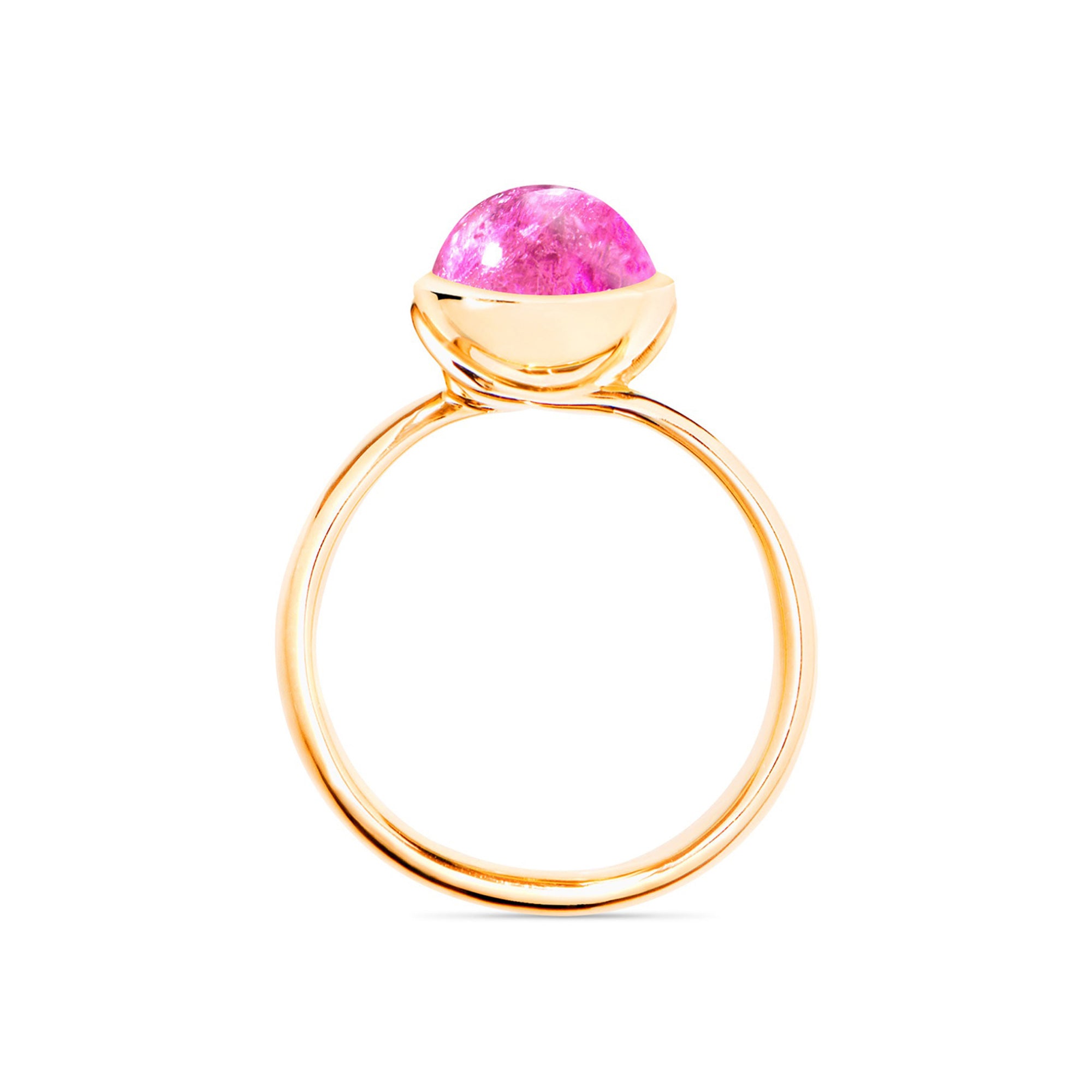 Tamara Comolli BOUTON Ring Small mit Turmalin (R-BOU-s-TuRo-yg) aus Gelbgold mit Turmalin