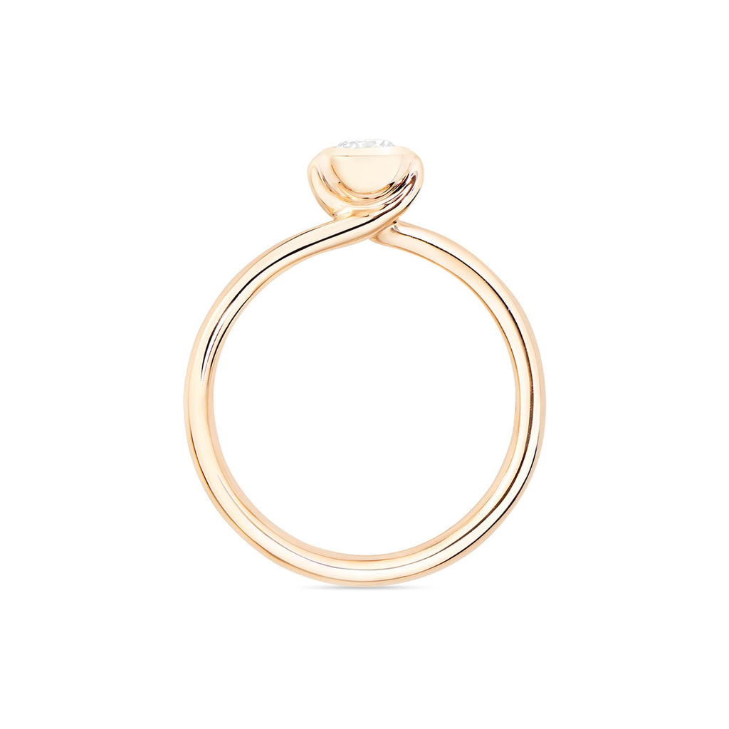 Tamara Comolli BOUTON Solitaire Ring mit Diamant (R-BOU-Sol-Cl-rg) aus Roségold mit Diamant