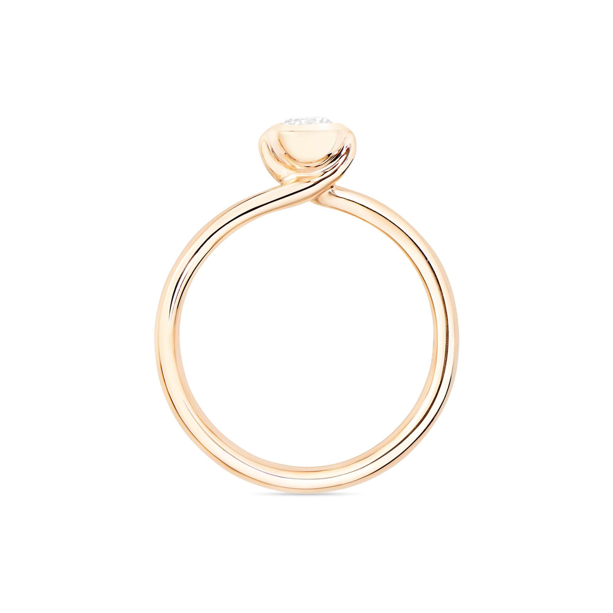 Tamara Comolli BOUTON Solitaire Ring mit Diamant (R-BOU-Sol-Cl-rg) aus Roségold mit Diamant