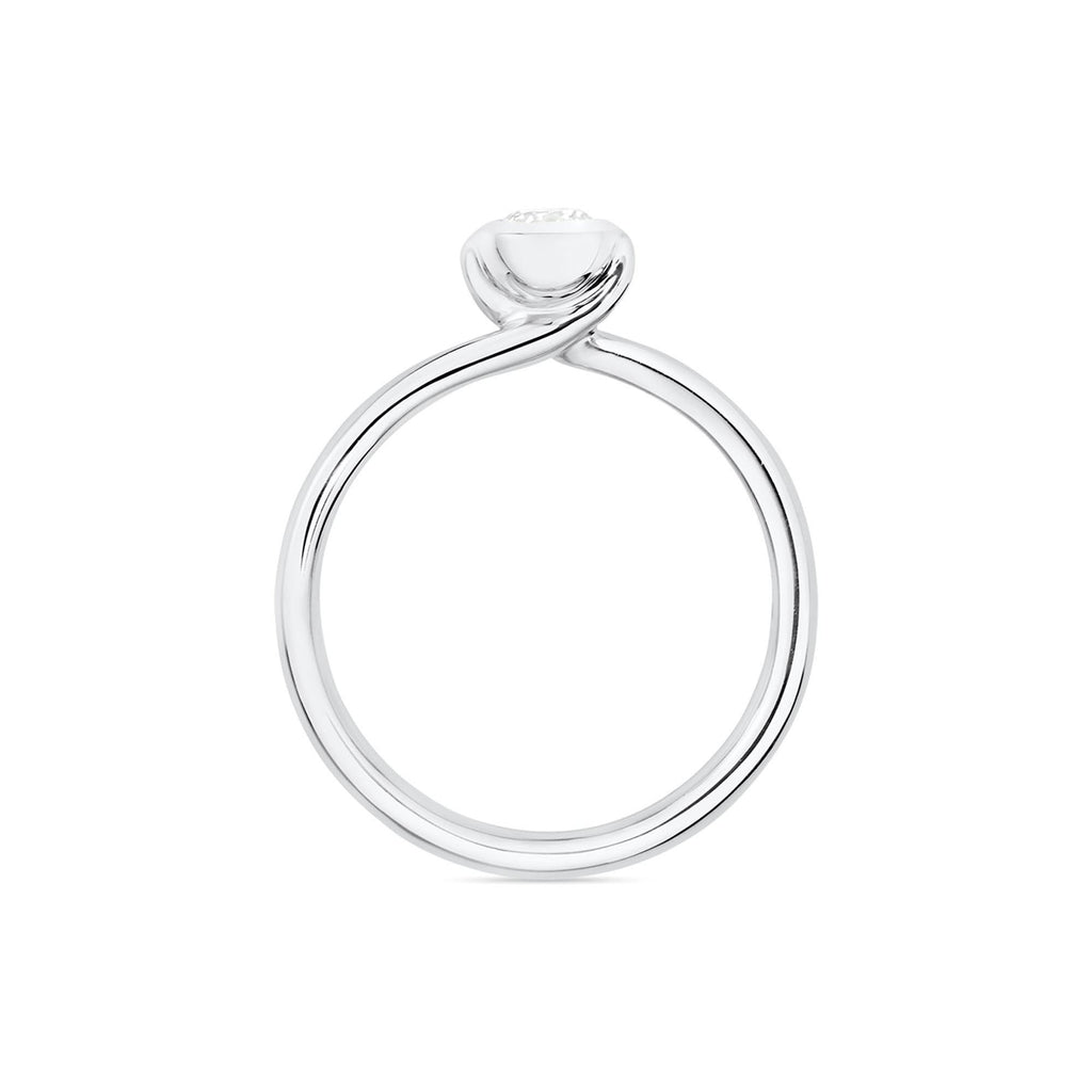 Tamara Comolli BOUTON Solitaire Ring mit Diamant (R-BOU-Sol-Cl-wg) aus Weißgold mit Diamant