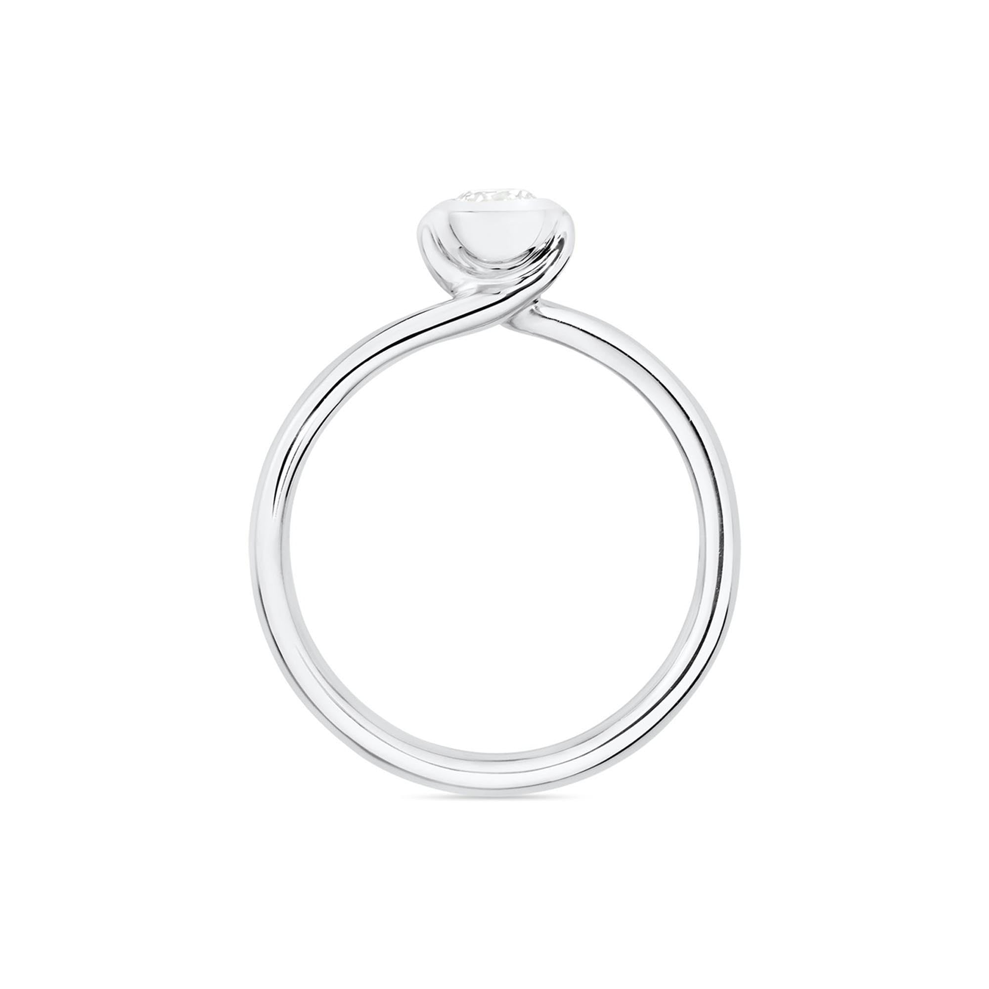 Tamara Comolli BOUTON Solitaire Ring mit Diamant (R-BOU-Sol-Cl-wg) aus Weißgold mit Diamant