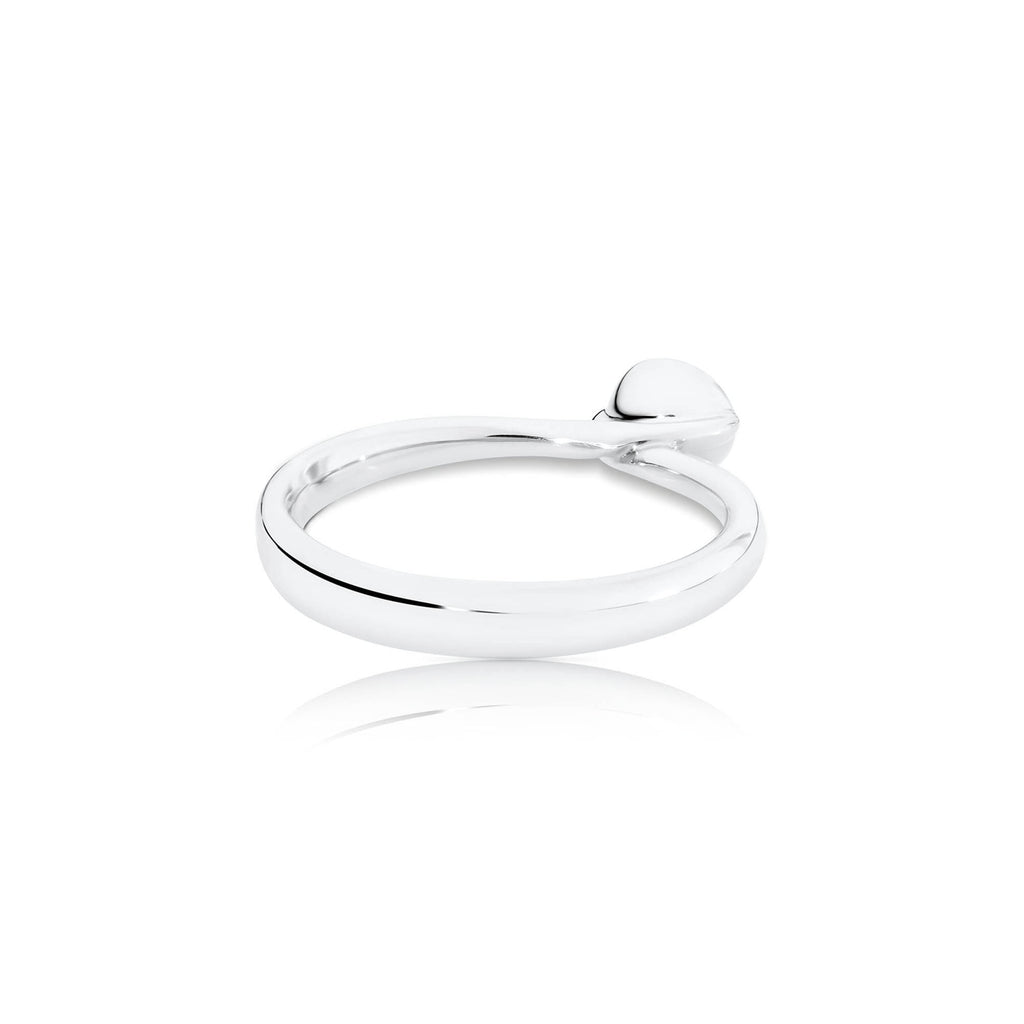 Tamara Comolli BOUTON Solitaire Ring mit Diamant (R-BOU-Sol-Cl-wg) aus Weißgold mit Diamant