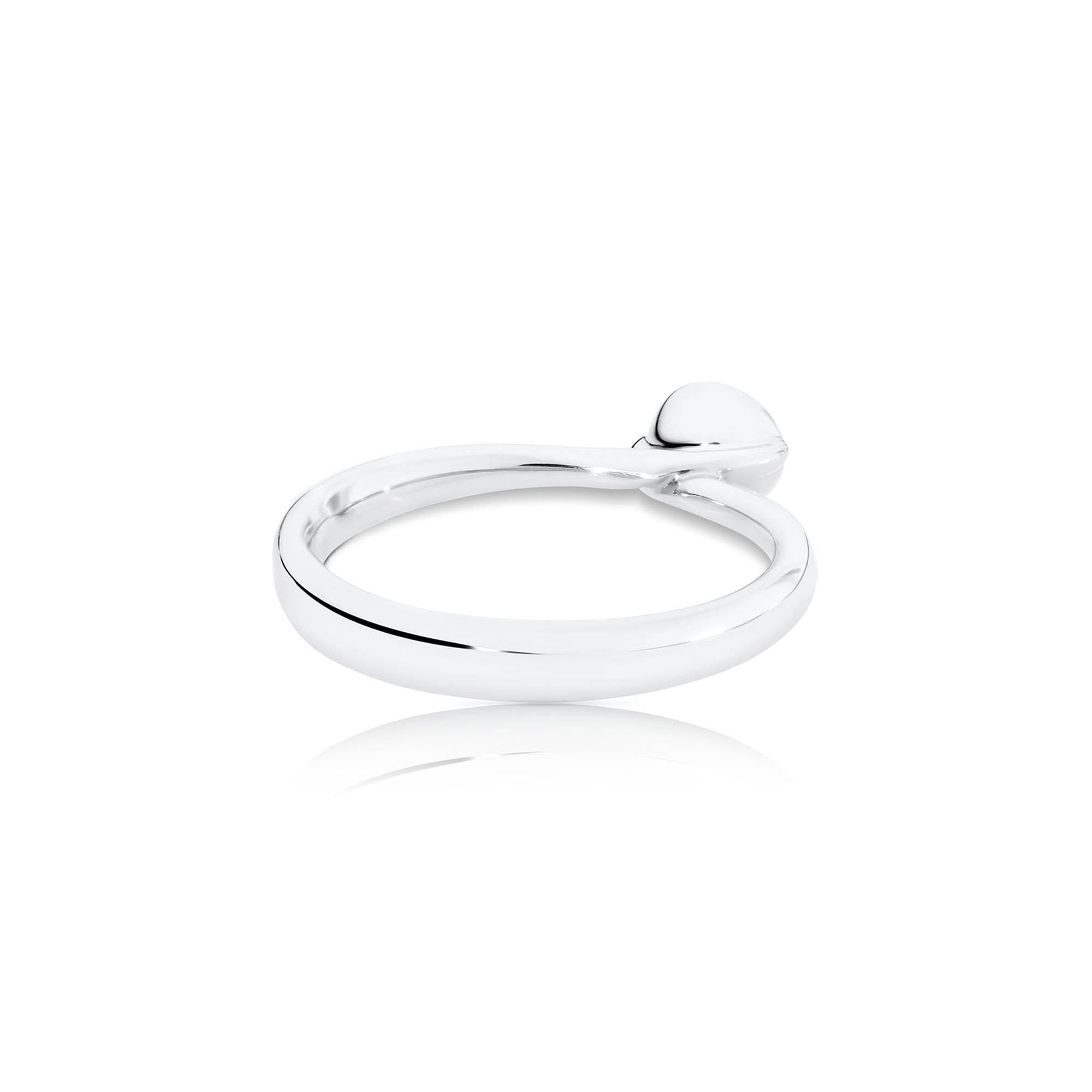 Tamara Comolli BOUTON Solitaire Ring mit Diamant (R-BOU-Sol-Cl-wg) aus Weißgold mit Diamant