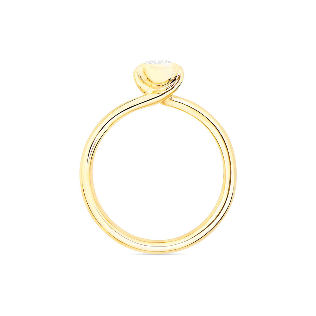 Tamara Comolli BOUTON Solitaire Ring mit Diamant (R-BOU-Sol-Cl-yg) aus Gelbgold mit Diamant