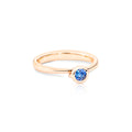 Tamara Comolli BOUTON Solitaire Ring mit Saphir (R-BOU-Sol-SaBl-rg) aus Roségold mit Diamant und Saphir