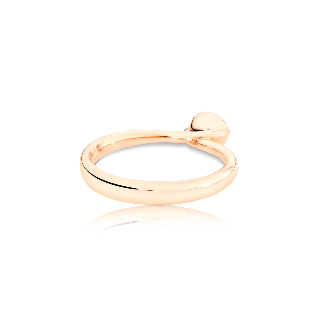Tamara Comolli BOUTON Solitaire Ring mit Saphir (R-BOU-Sol-SaBl-rg) aus Roségold mit Diamant und Saphir