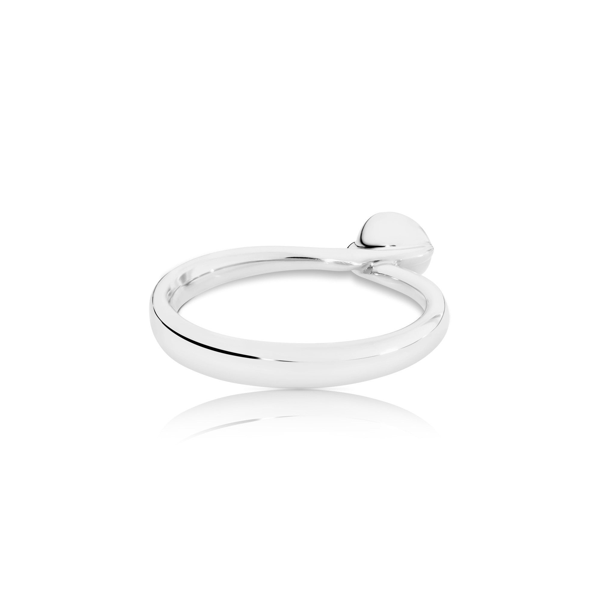 Tamara Comolli BOUTON Solitaire Ring mit Saphir (R-BOU-Sol-SaBl-wg) aus Weißgold mit Diamant und Saphir