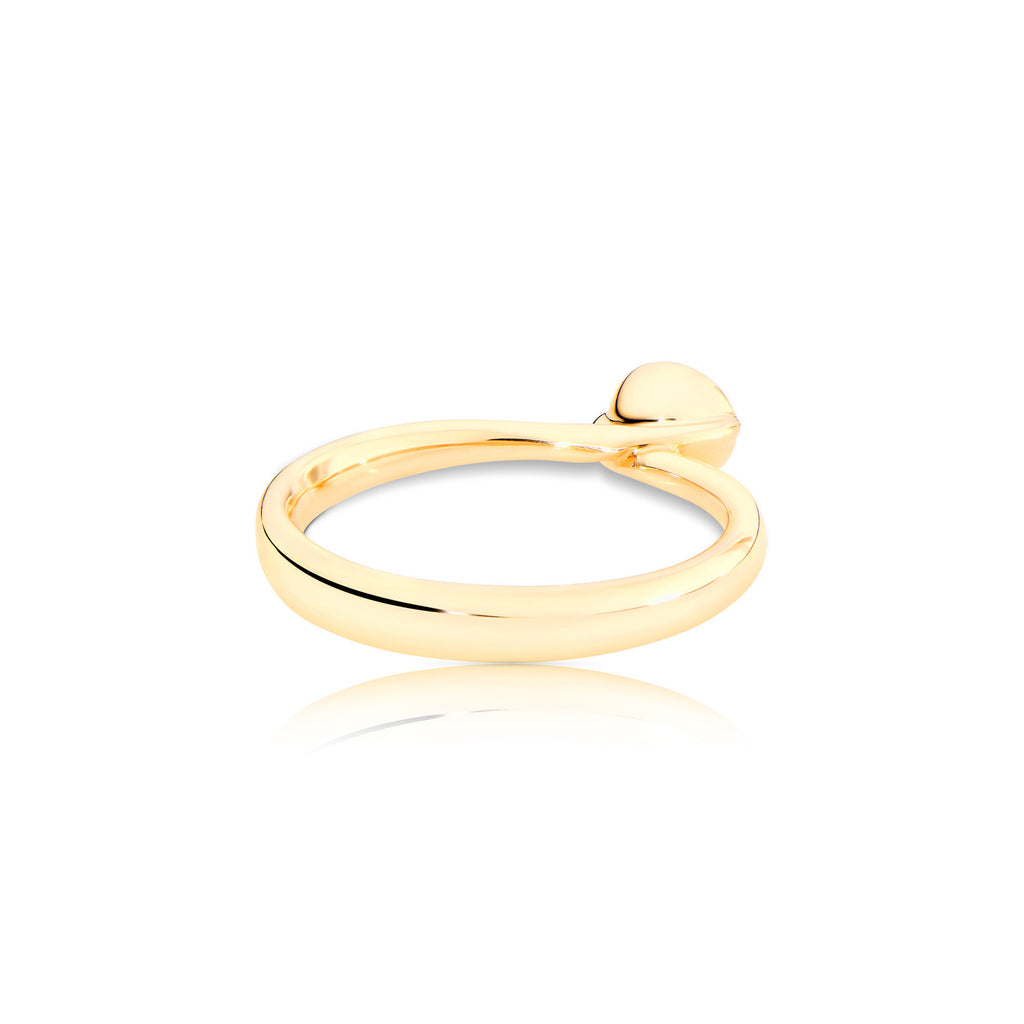 Tamara Comolli BOUTON Solitaire Ring mit Saphir (R-BOU-Sol-SaBl-yg) aus Gelbgold mit Diamant und Saphir