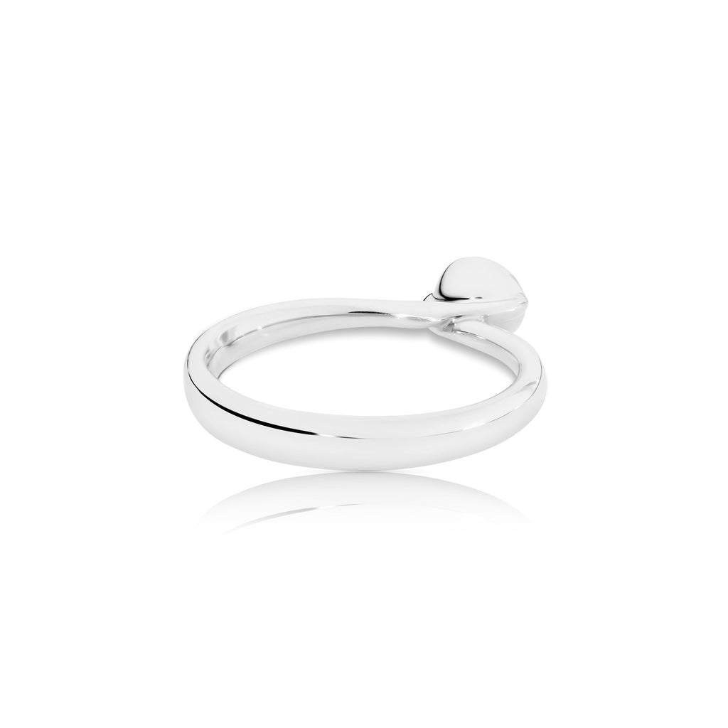 Tamara Comolli BOUTON Solitaire Ring mit Spinell (R-BOU-Sol-Spi-wg) aus Weißgold mit Diamant und Spinell