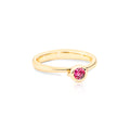 Tamara Comolli BOUTON Solitaire Ring mit Spinell (R-BOU-Sol-Spi-yg) aus Gelbgold mit Diamant und Spinell