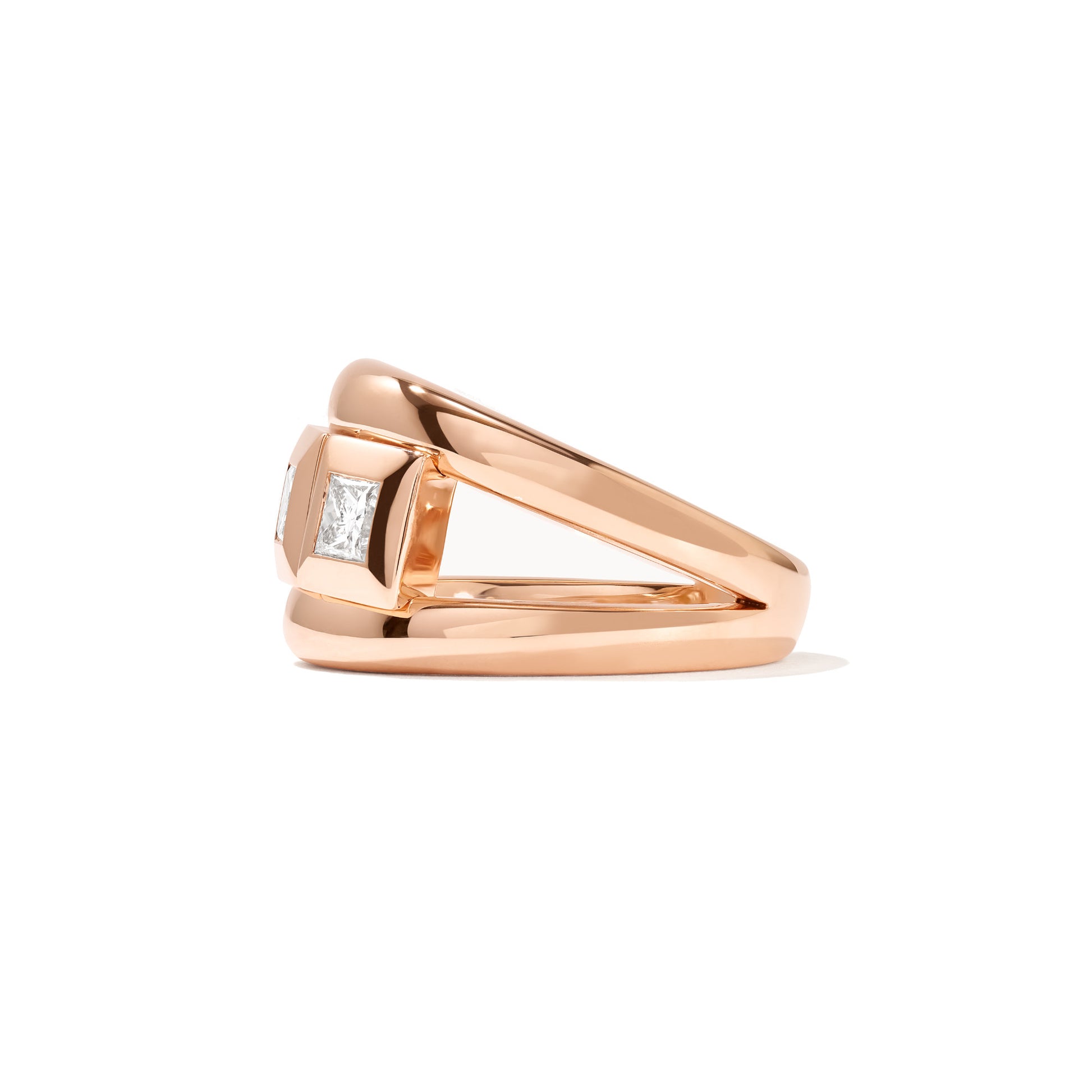 Tamara Comolli CURRICULUM VITAE Ring 3 small (R-CV3-s-Pr-rg) aus Roségold mit Diamant