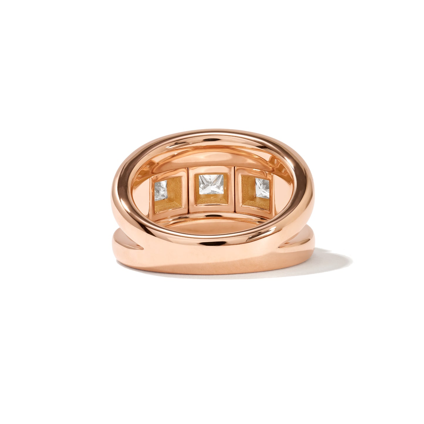 Tamara Comolli CURRICULUM VITAE Ring 3 small (R-CV3-s-Pr-rg) aus Roségold mit Diamant