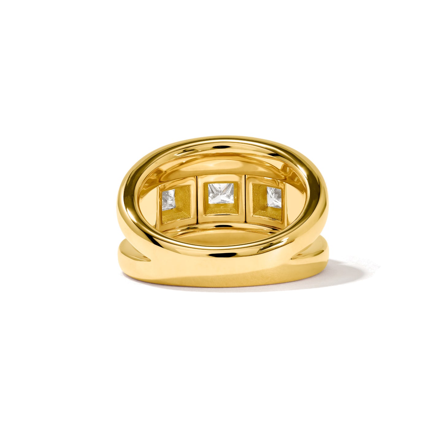 Tamara Comolli CURRICULUM VITAE Ring 3 small (R-CV3-s-Pr-yg) aus Gelbgold mit Diamant