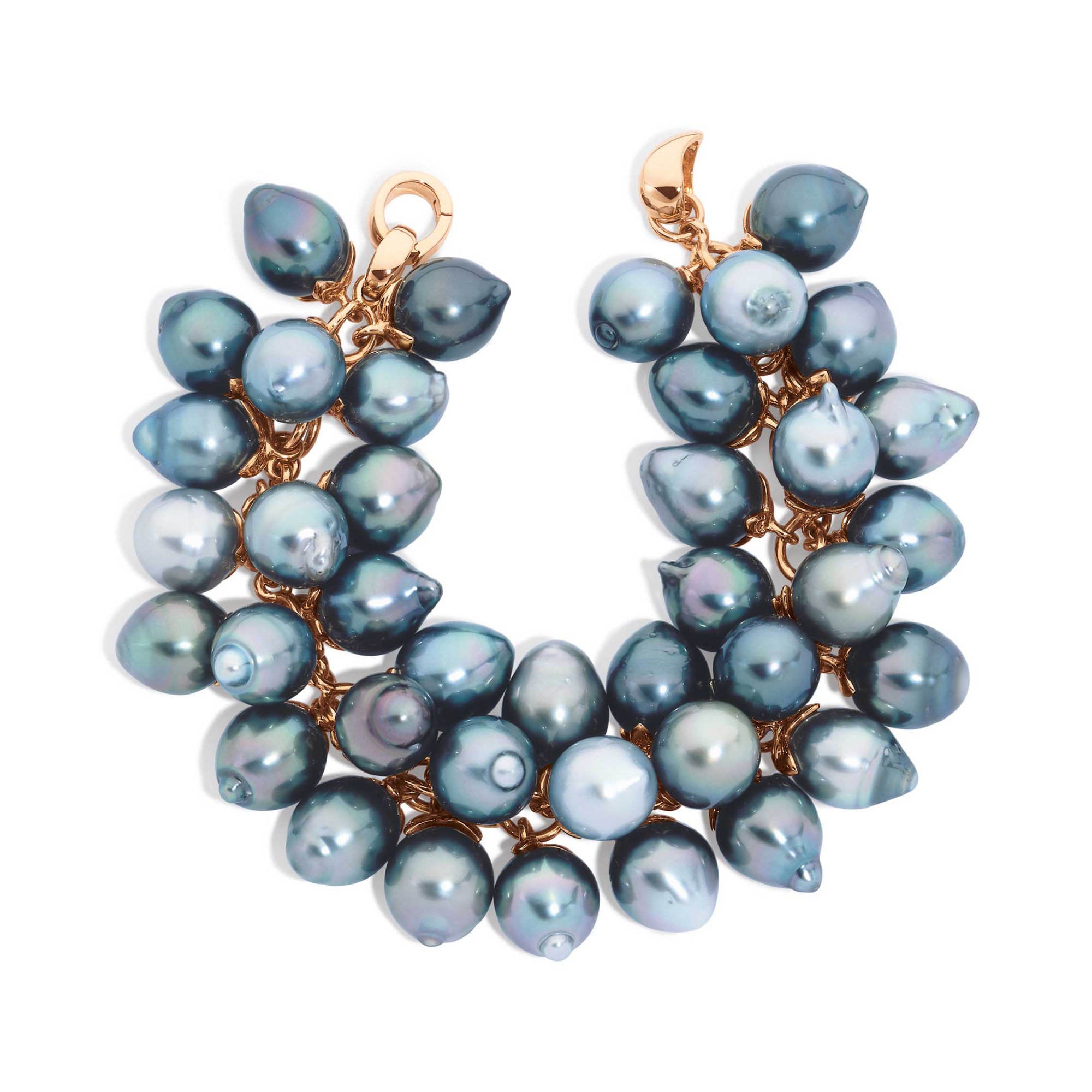 Tamara Comolli GRAPES Armband mit Tahiti-Perlen (B-GRP-Tah-rg) aus Roségold mit Diamant