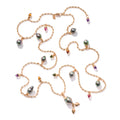 Tamara Comolli GRAPES Halskette "Chestnut" (N-GRP-Tah-9-Che-rg) aus Roségold mit Amethyst, Citrin, Rauchquarz und Turmalin